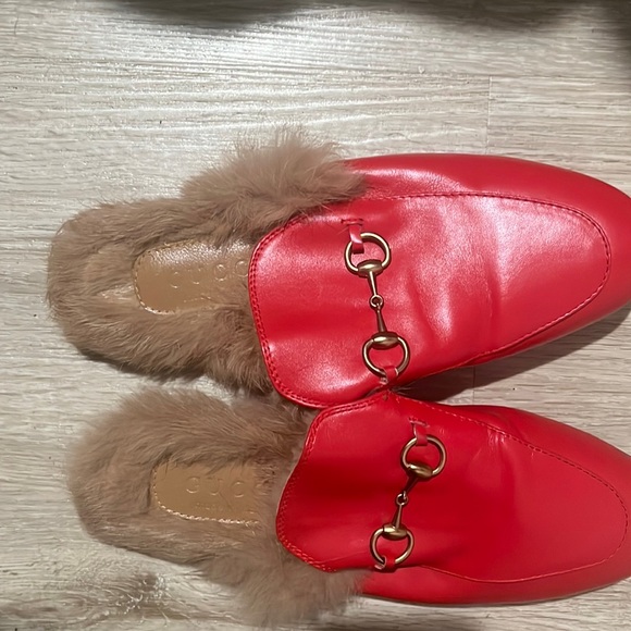 Gucci red leather Princeton mule shoes - Picture 3 of 3